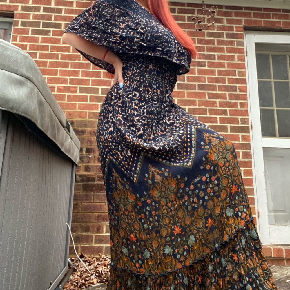 Boho off the shoulder maxi dress